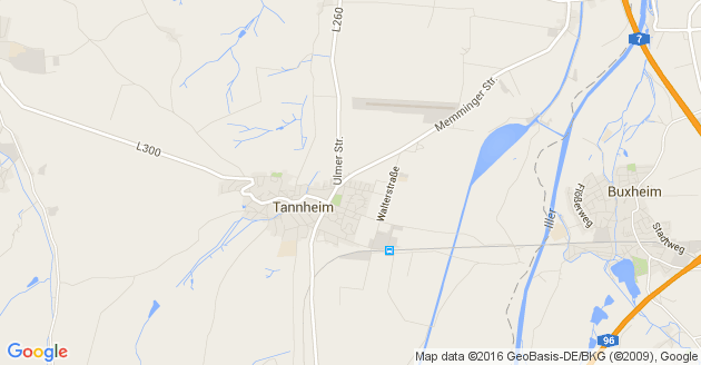 Karte Berkheim Kreis Biberach an der Riss