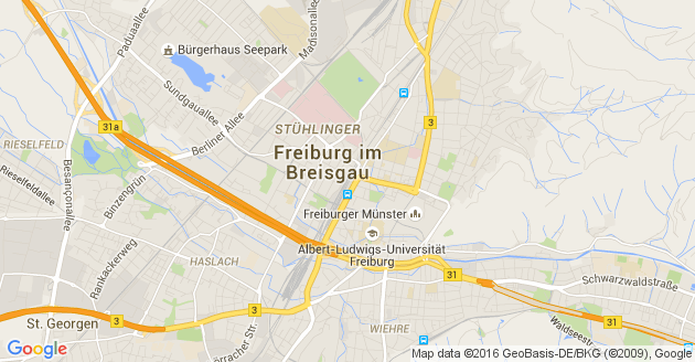 Karte Freiburg im Breisgau   