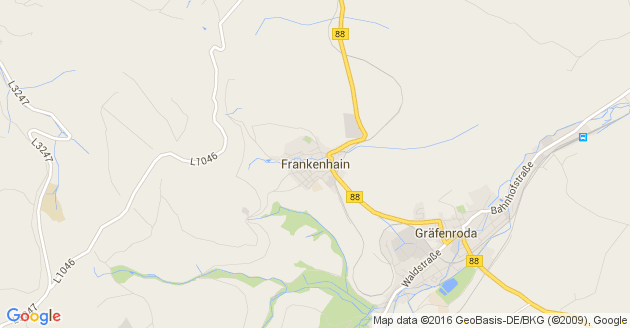 Karte Frankenhain in Thüringen