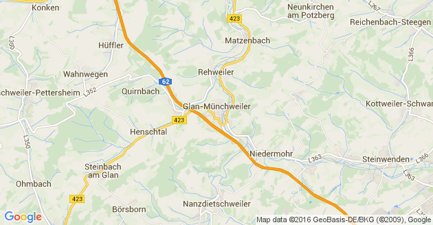 Karte Glan Münchweiler