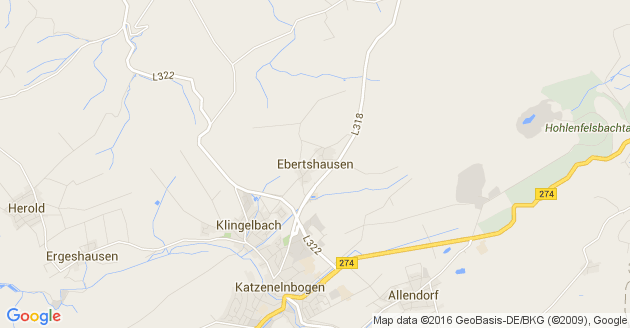 Karte Ebertshausen im Rhein Lahn Kreis