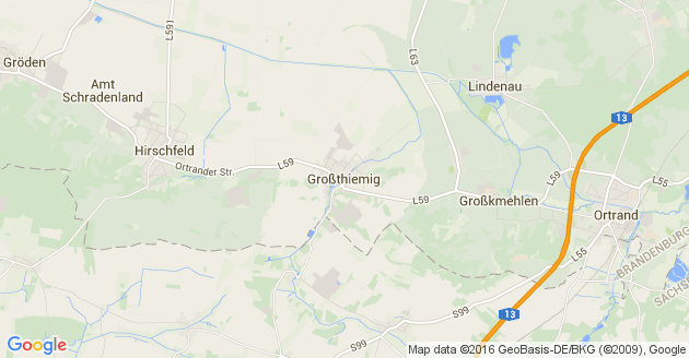 Karte Großthiemig