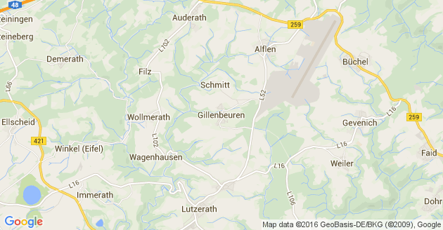 Karte Gillenbeuren
