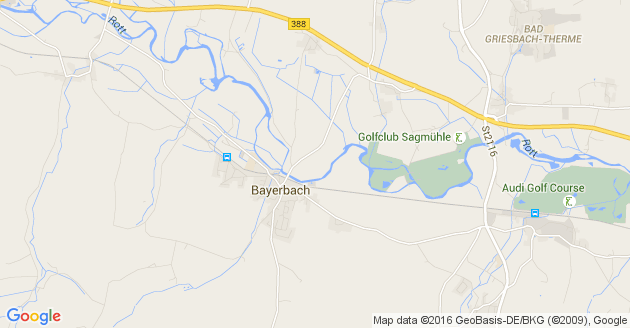 Karte Bayerbach an der Rott