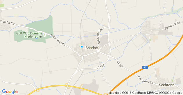 Karte Bondorf Kreis Böblingen