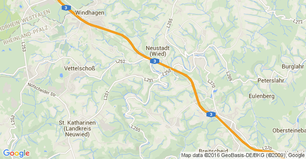 Karte Neustadt an der Wied