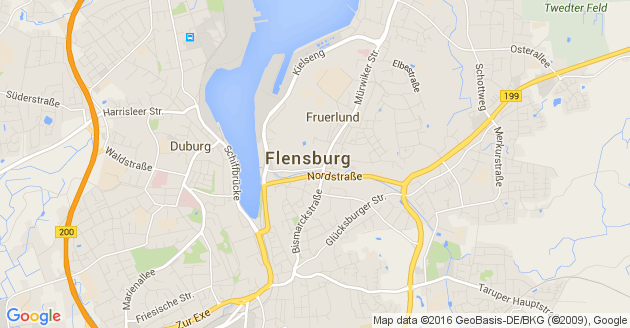 Karte Flensburg              