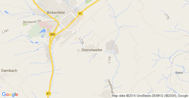 Karte Ellenberg bei Birkenfeld an der Nahe