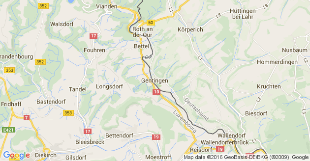 Karte Gentingen