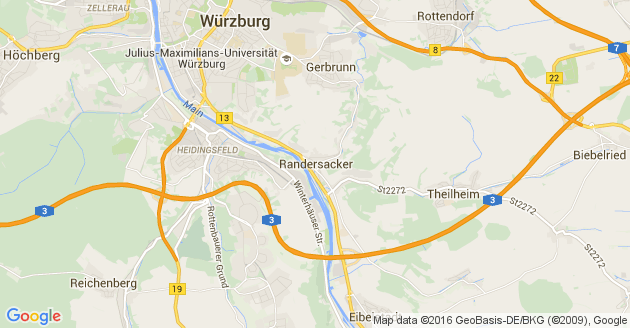 Karte Randersacker