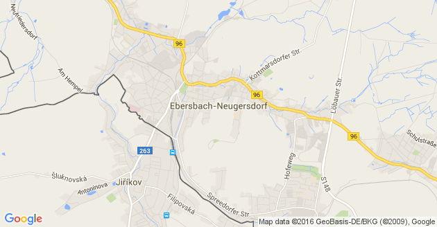 Karte Ebersbach-Neugersdorf