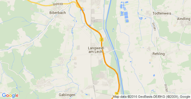 Karte Langweid am Lech