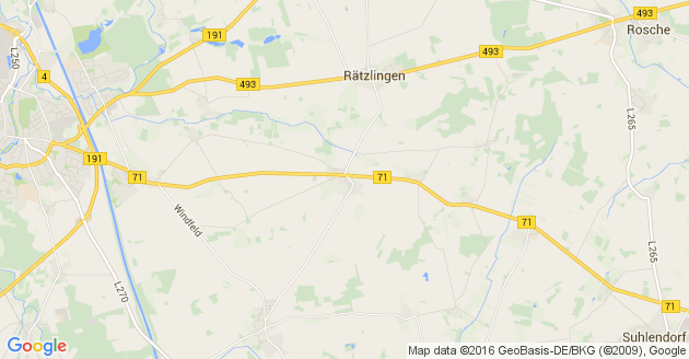 Karte Hanstedt Kreis Uelzen