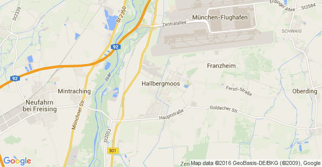 Karte Hallbergmoos