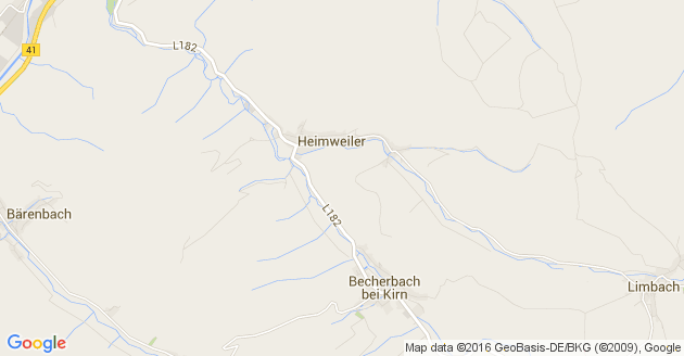 Karte Boos an der Nahe