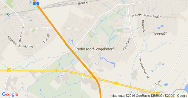 Karte Fredersdorf Vogelsdorf
