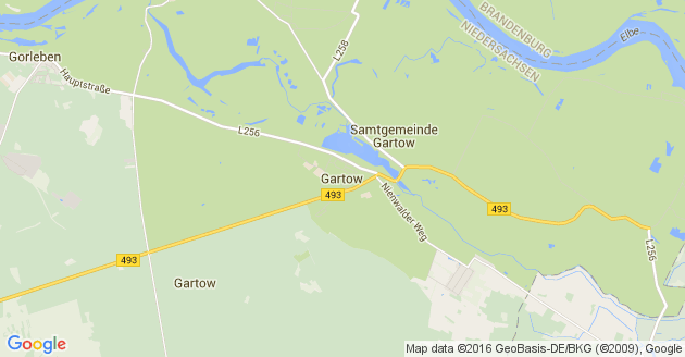 Karte Gartow in Niedersachsen