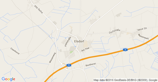 Karte Elsdorf in Niedersachsen