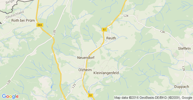 Karte Reuth in der Eifel