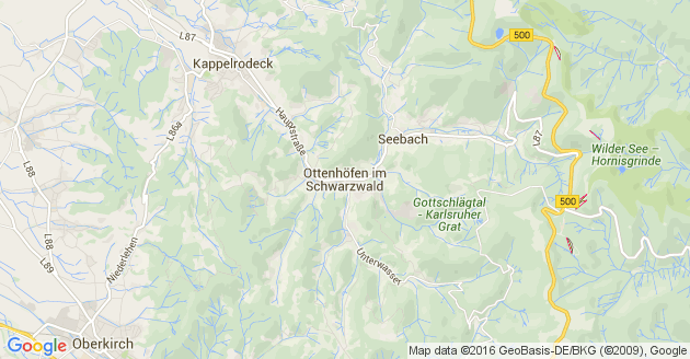 Karte Ottenhöfen im Schwarzwald