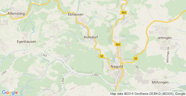 Karte Rohrdorf bei Nagold