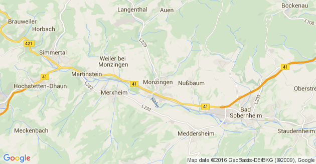 Karte Monzingen