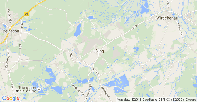 Karte Oßling