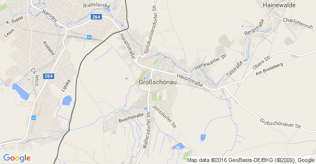 Karte Großschönau in Sachsen