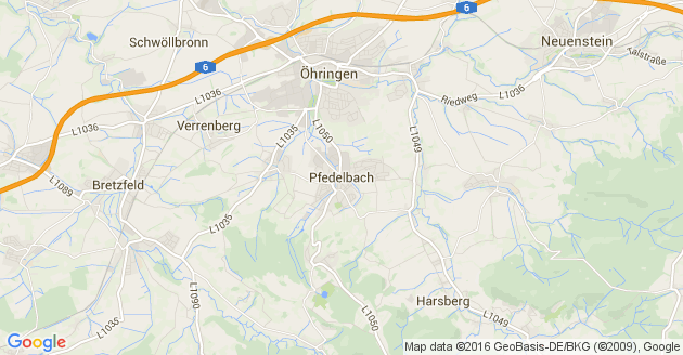 Karte Pfedelbach