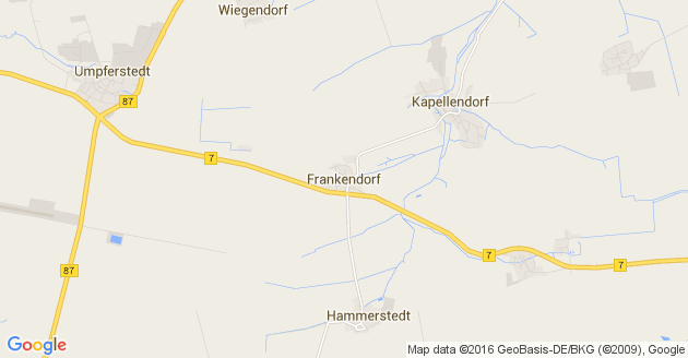 Karte Frankendorf bei Weimar in Thüringen