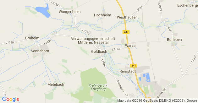 Karte Goldbach bei Gotha