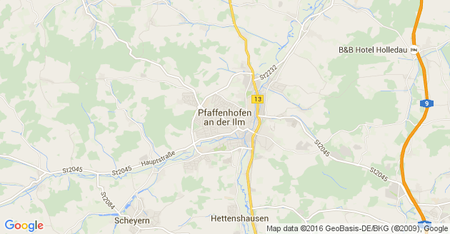 Karte Rohrbach Kreis Pfaffenhofen an der Ilm