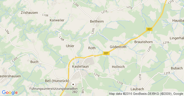 Karte Roth im Rhein Hunsrück Kreis