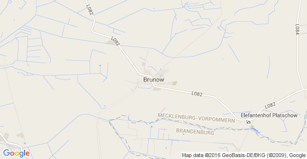 Karte Brunow bei Parchim