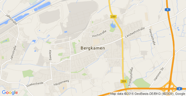 Karte Bergkamen