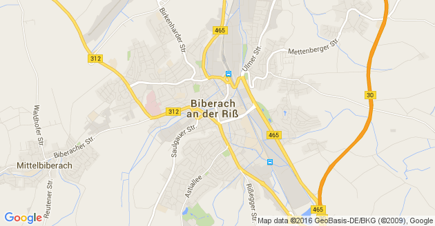 Karte Biberach an der Riss