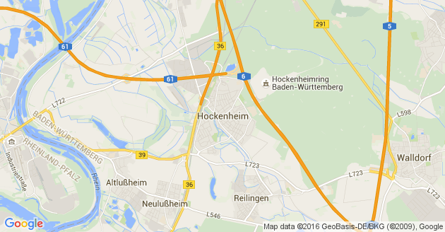 Karte Hockenheim