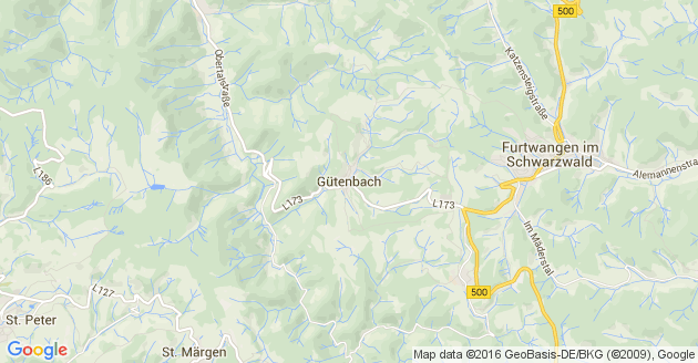 Karte Gütenbach