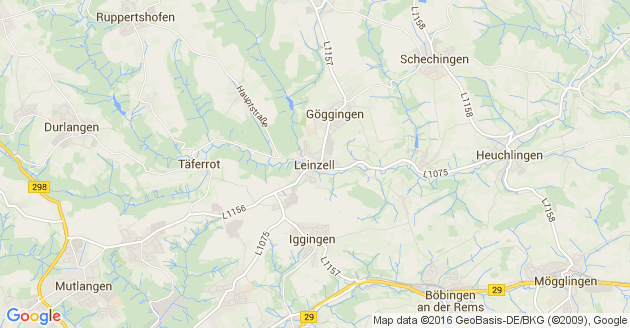 Karte Leinzell