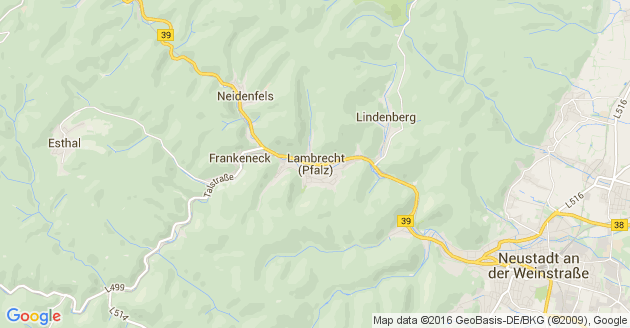 Karte Lambrecht in der Pfalz