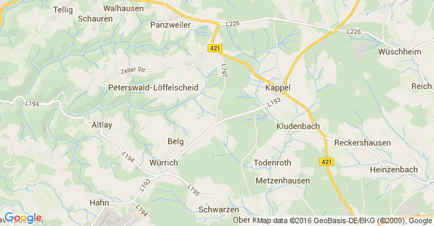 Karte Rödelhausen