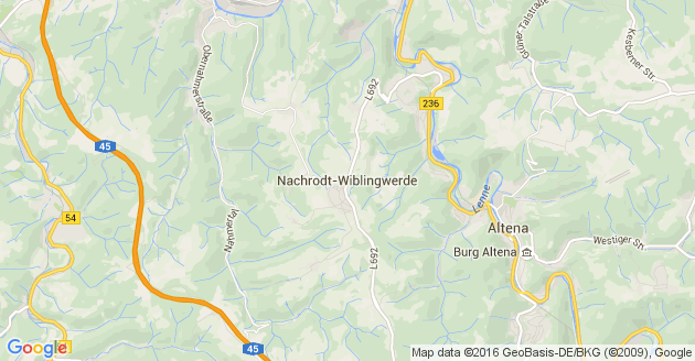 Karte Nachrodt Wiblingwerde