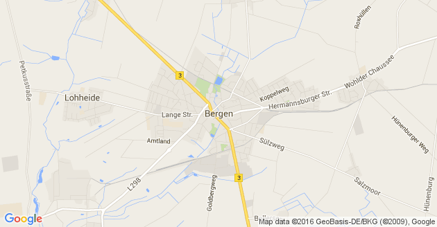 Karte Bergen Kreis Celle