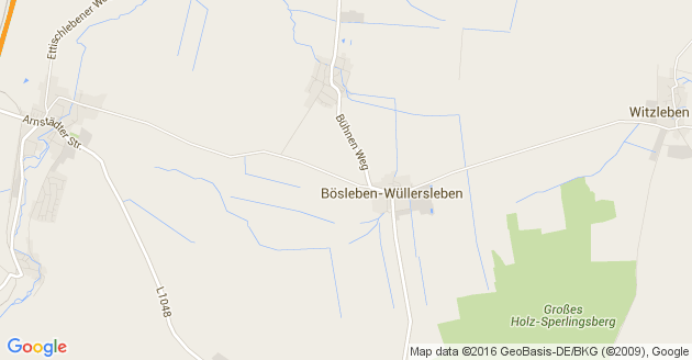 Karte Bösleben Wüllersleben Kreis Arnstadt