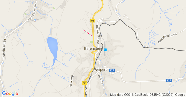 Karte Bärenstein im Erzgebirgskreis