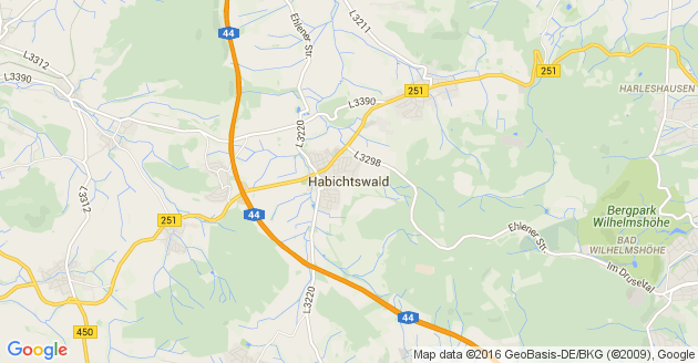 Karte Habichtswald