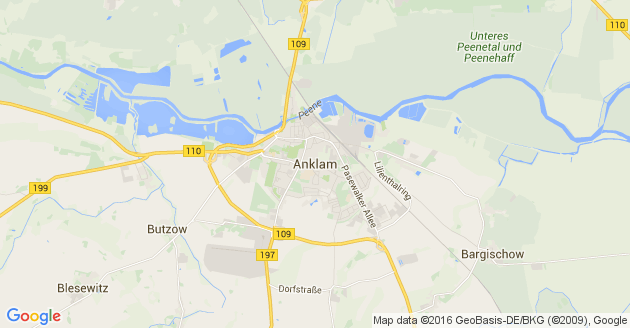 Karte Sarnow bei Anklam