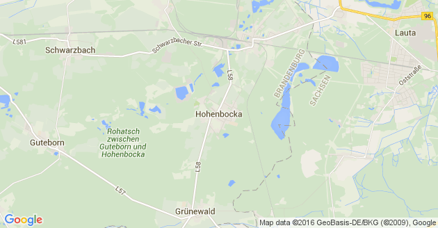Karte Hohenbocka