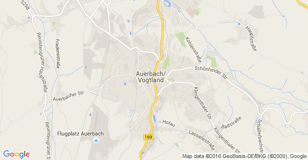 Karte Auerbach im Vogtland