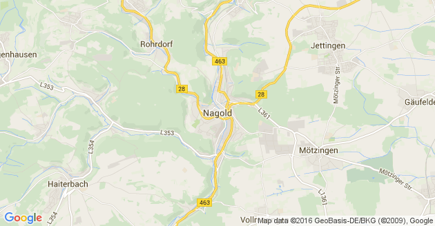 Karte Nagold